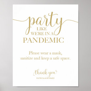 Affiche Faire la fête comme si nous étions en pleine pandé