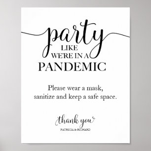 Affiche Faire la fête comme si nous étions en pleine pandé