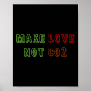 Affiche Faire l'amour pas Co2 Changement climatique Protec