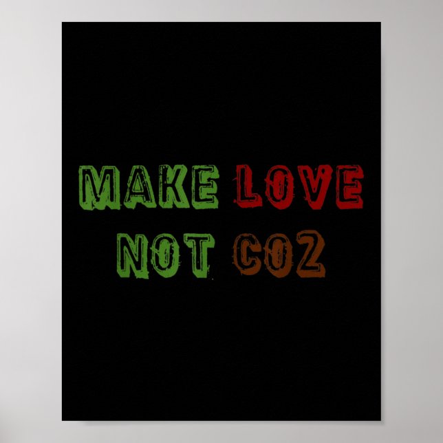 Affiche Faire l'amour pas Co2 Changement climatique Protec (Devant)