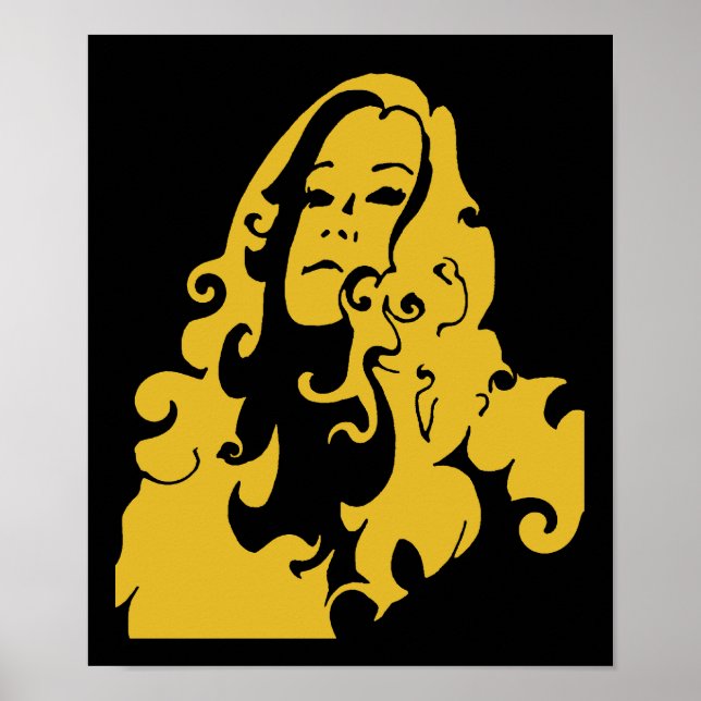 Affiche Faire l'amour pas la guerre hippie fille (Devant)
