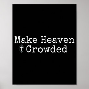 Affiche Faire le ciel bondé Croix - Minimaliste Chrétien R