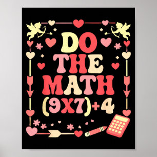 Affiche Faire l'équation mathématique Saint-Valentin Prof