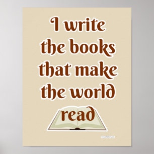 Affiche Faire lire le monde Slogan d'auteur drôle