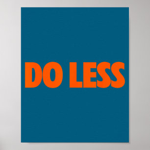 Affiche Faire moins