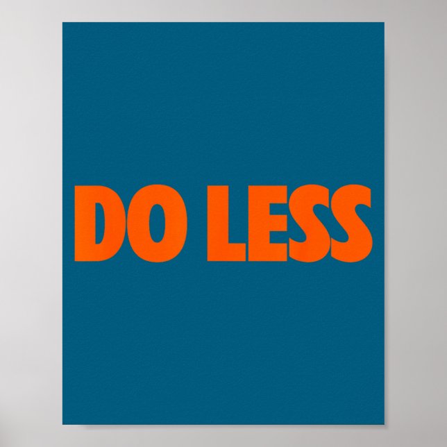Affiche Faire moins (Devant)