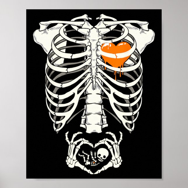 Affiche Faire-part de grossesse Nouvelle maman Halloween F (Devant)