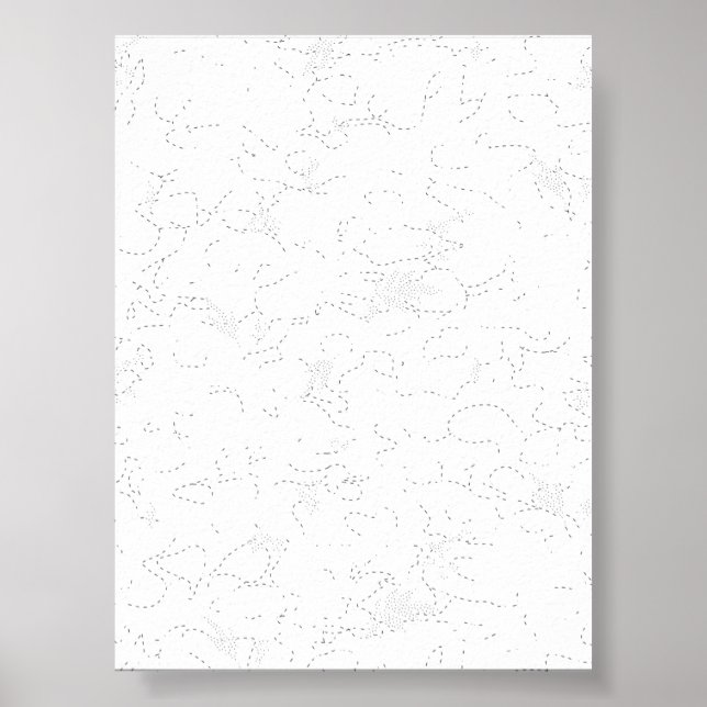 Affiche Faire-part de remise de diplôme élégant blanc (Devant)