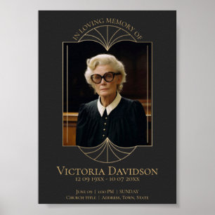 Affiche Faire-part funéraire numérique post gris foncé