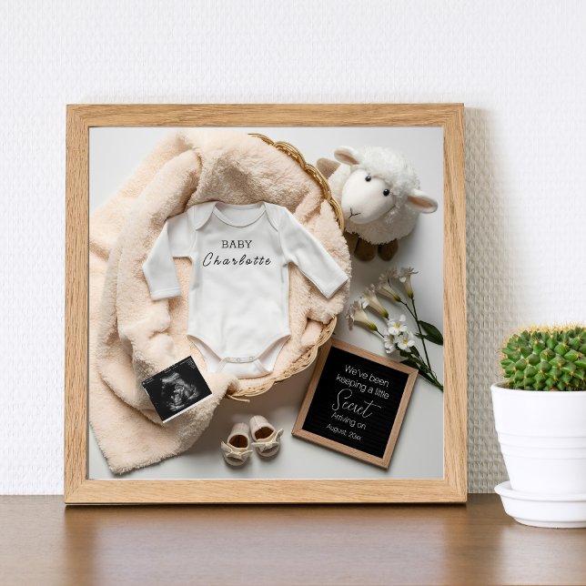 Affiche Faire-part minimale de grossesse non sexiste (Créateur téléchargé)