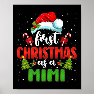 Affiche Faire-part Père Noël Premier Noël En Famille Mimi
