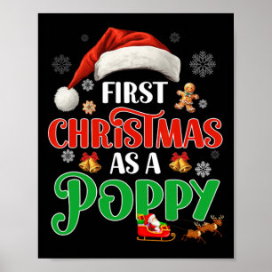 Affiche Faire-part Premier Noël Comme Correspondant De Pop