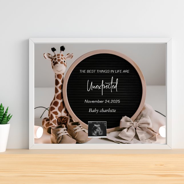 Affiche Faire-part simple de grossesse neurale numérique (Créateur téléchargé)