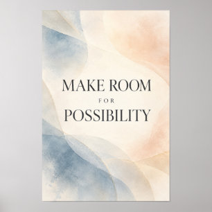 Affiche Faire place à la typographie minimaliste de possib