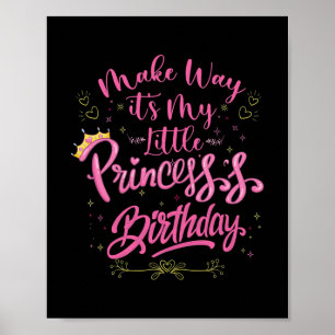 Affiche faire place à l'anniversaire de ma petite princess
