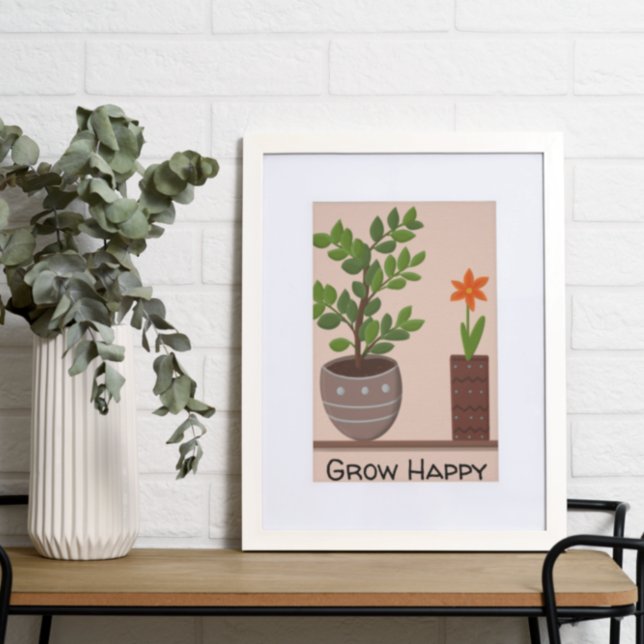 Affiche Faire pousser une plante heureuse (Créateur téléchargé)