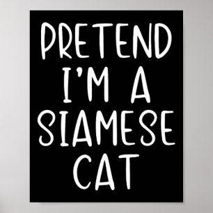 Affiche Faire semblant Costume Chat Siamese Halloween Lazy