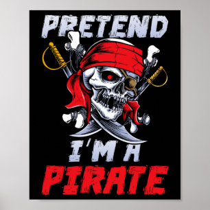 Affiche Faire semblant d'être un costume de pirate Fun Hal