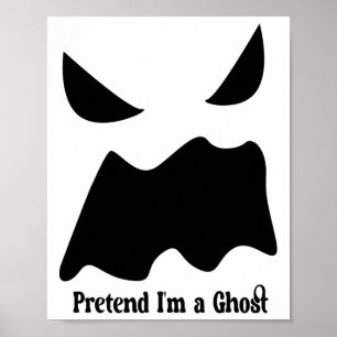 Affiche Faire semblant d'être un fantôme - Halloween Face