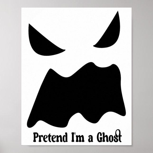 Affiche Faire semblant d'être un fantôme - Halloween Face  (Devant)
