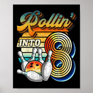 Affiche Faire son entrée dans un anniversaire de bowling p