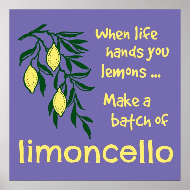 Affiche Faire un lot de liqueur Limoncello Lemon (Devant)