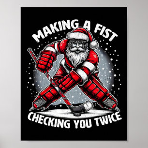 Affiche Faire un poing en vérifiant deux fois le Père Noël