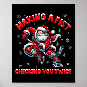 Affiche Faire une Fist En vous Vérifiant Deux fois Hockey
