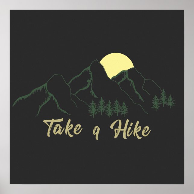Affiche faire une randonnée explorer en plein air (Devant)