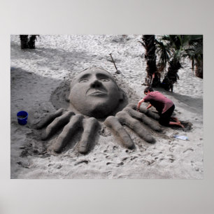 Affiche Faire une sculpture de sable au printemps à Marbel
