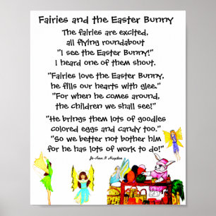 AFFICHE FAIRIES ET L'AFFICHAGE EASTER BUNNY
