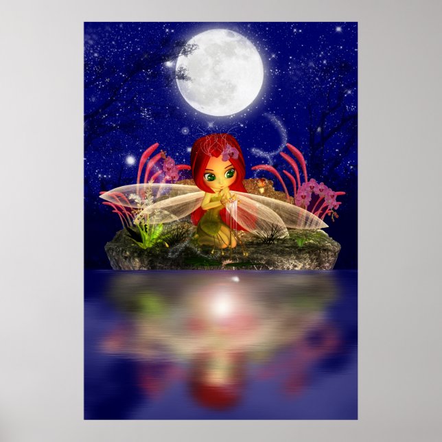 Affiche Fairy Dreams Imaginaire Cartoon Fairy Print Cute (Devant)