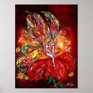 AFFICHE FAIRY EN ROUGE