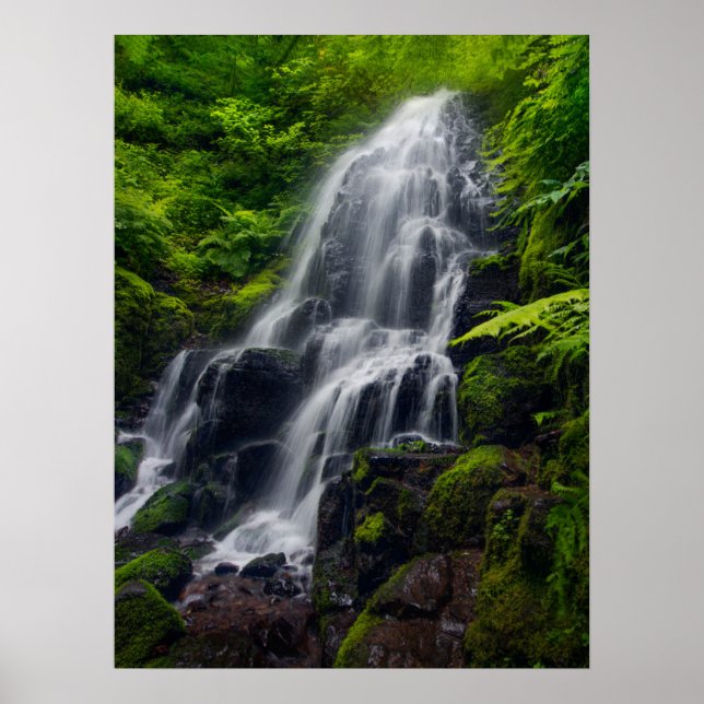 Affiche Fairy Falls | Colombie River Gorge Oregon. (Devant)