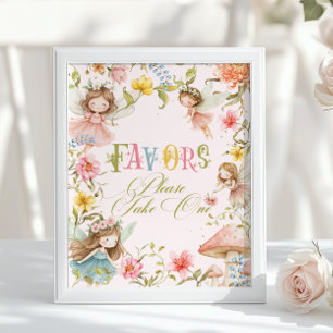Affiche Fairy Favors Jardin Enchanté Joyeux Anniversaire