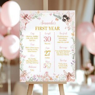 Affiche Fairy First Floral Garden Anniversaire Jalon Jalon