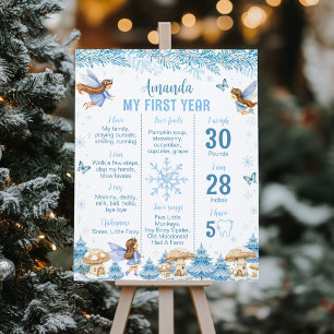 Affiche Fairy Girl Jardin d'hiver Anniversaire Jalon