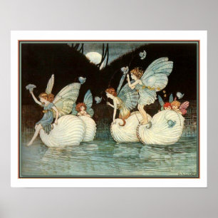 Affiche "Fairy Island" ca 1916 par Ida Outhwaite