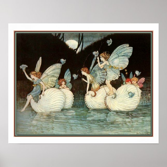 Affiche "Fairy Island" ca 1916 par Ida Outhwaite (Devant)