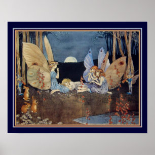 Affiche "Fairy Music" ca 1919 Ida Outhwaite 16x20 Imprimer