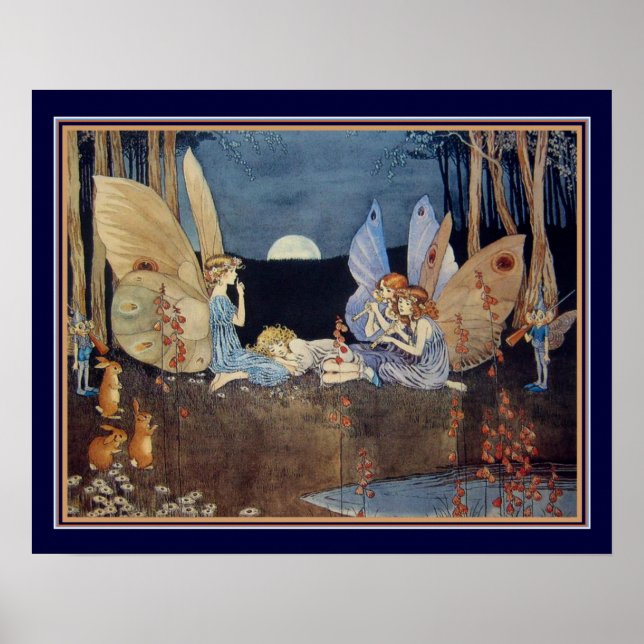 Affiche "Fairy Music" ca 1919 Ida Outhwaite 16x20 Imprimer (Devant)