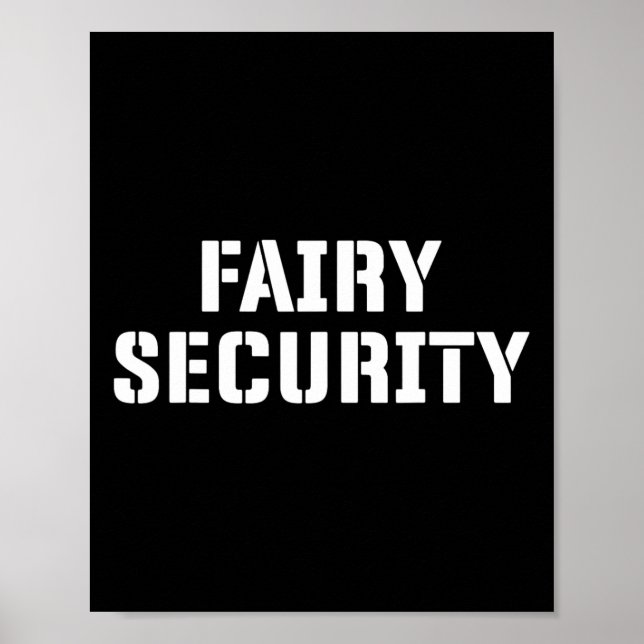 Affiche Fairy Security Halloween Costume Pour Papa Maman B (Devant)