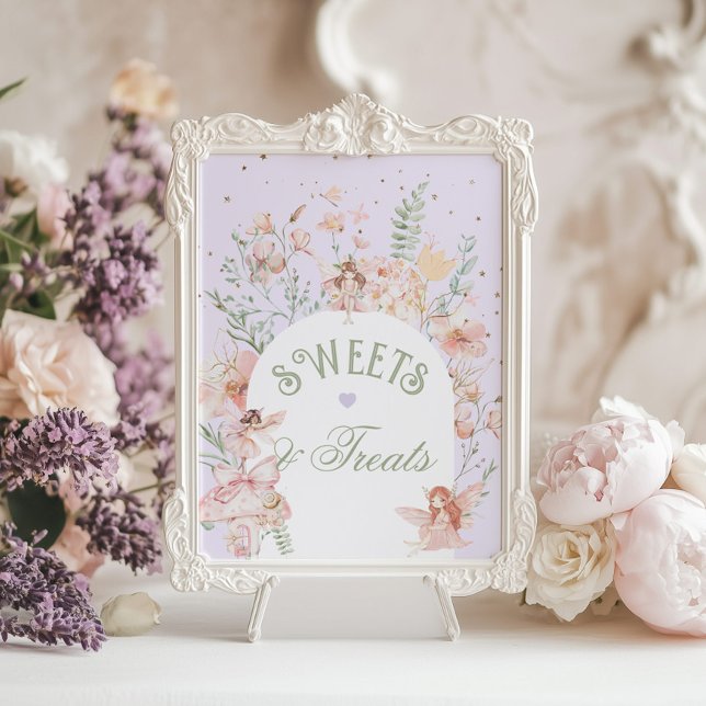 Affiche Fairy Sweets and treats Whimsical Purple Birthday (Créateur téléchargé)