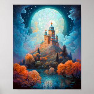 Affiche Fairy Tale Castle Imaginaire Art