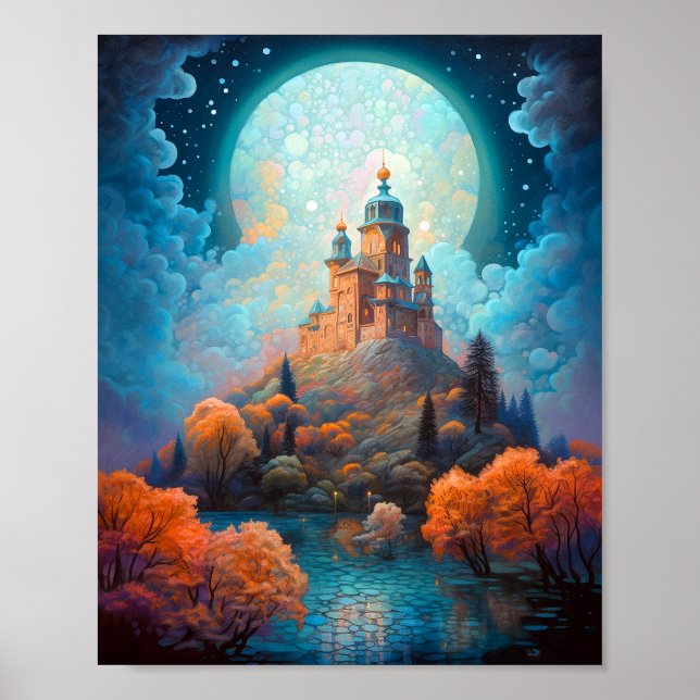 Affiche Fairy Tale Castle Imaginaire Art (Devant)