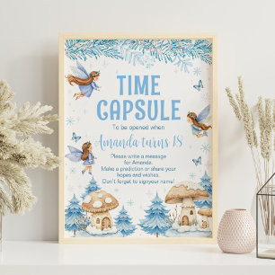 Affiche Fairy Winter Garden Anniversaire Fête Heure Capsul