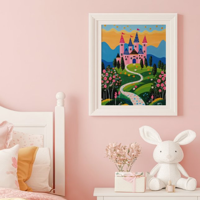 Affiche Fairytale Castle Paysage Kids Wall Art (Créateur téléchargé)