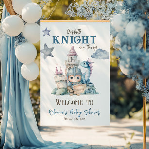 Affiche Fairytale Dreamy Dragon Knight Baby shower Bienven