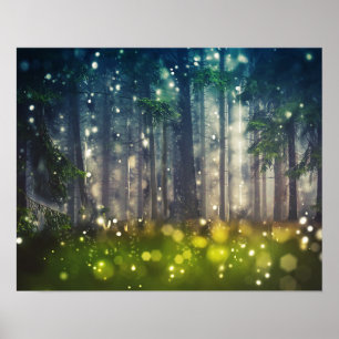 Affiche Fairytale Forest Tree Nature Paysage Art