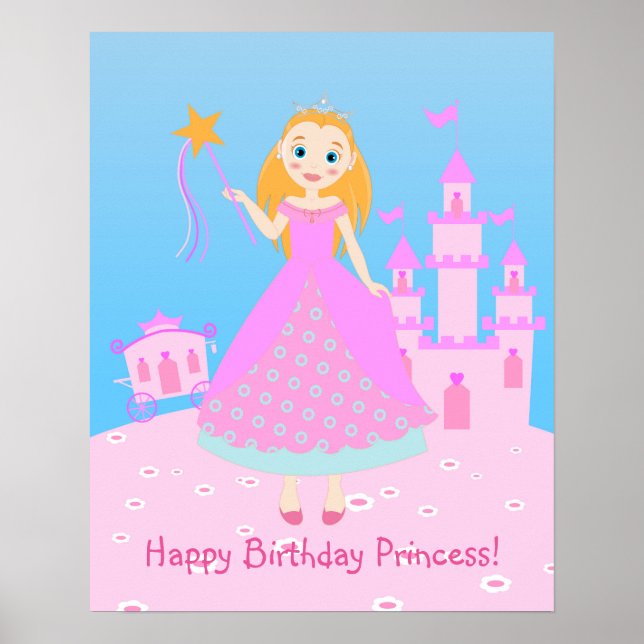 Affiche Fairytale Princess à Pink Birthaday (Devant)